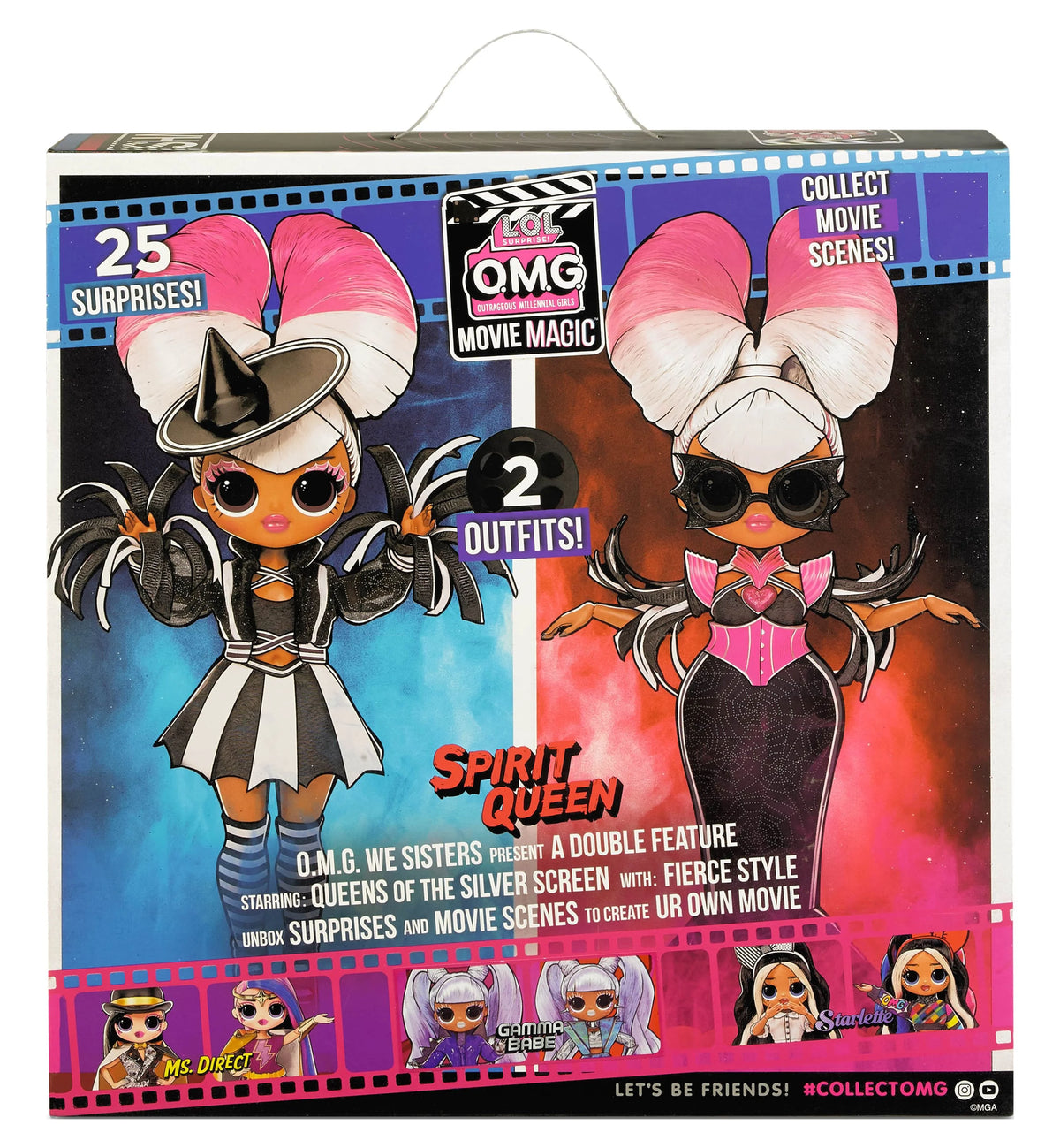 LOL Surprise Omg Spirit Queen Fashion Doll with 25 Surprises Including 2 Fashion Outfits, 3D Glasses, Movie Accessories And Reusable Playset A306942