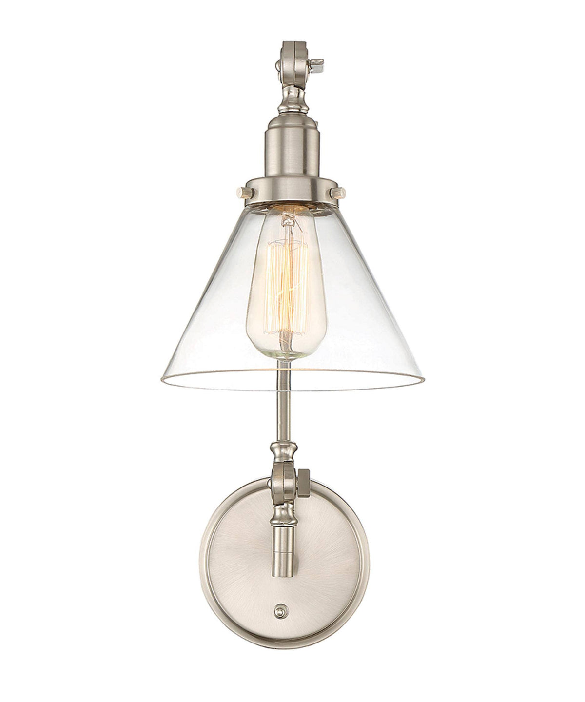 Satin Nickel Adjustable Sconce A9282