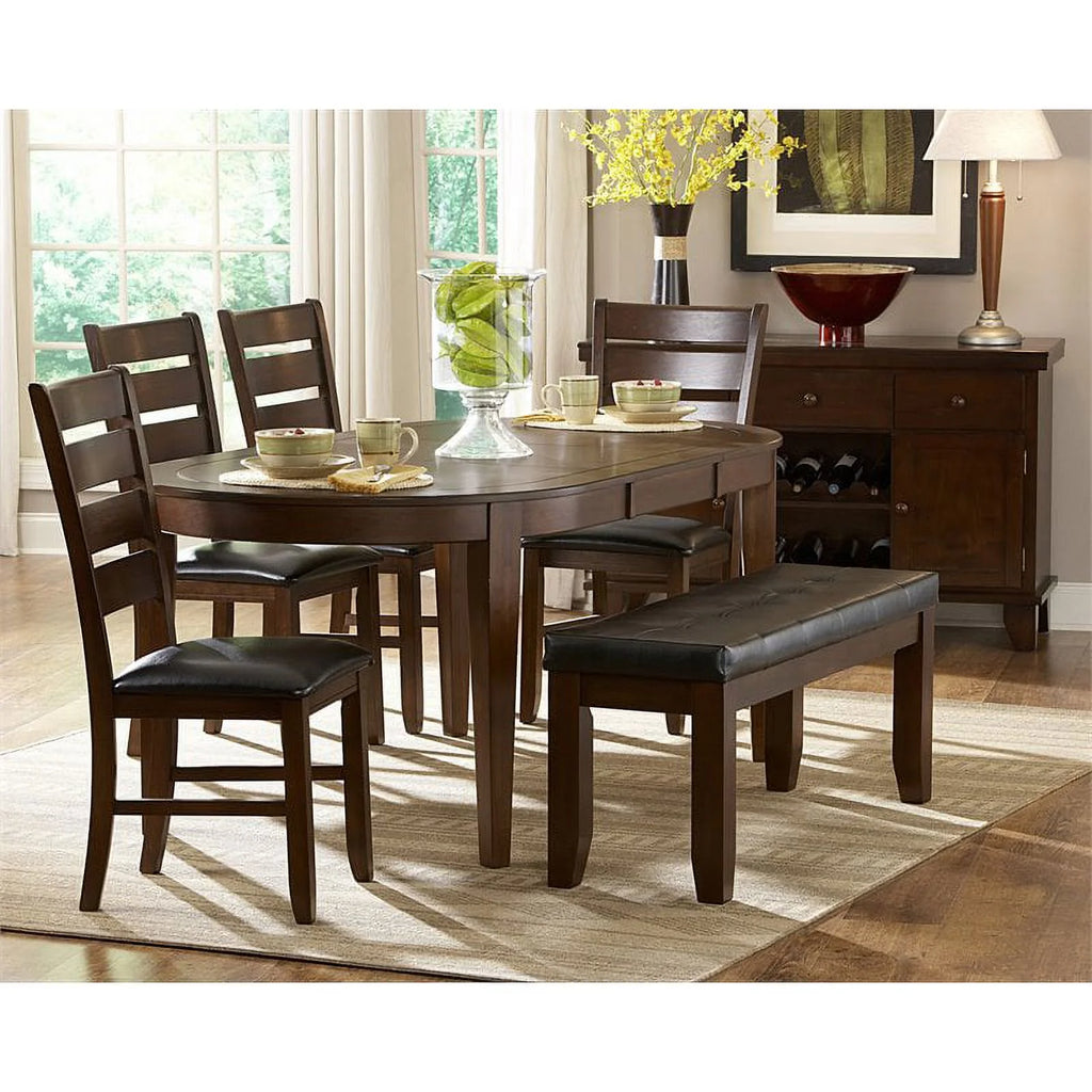 Dark Oak Wood Dining Chair Set of 2 M697