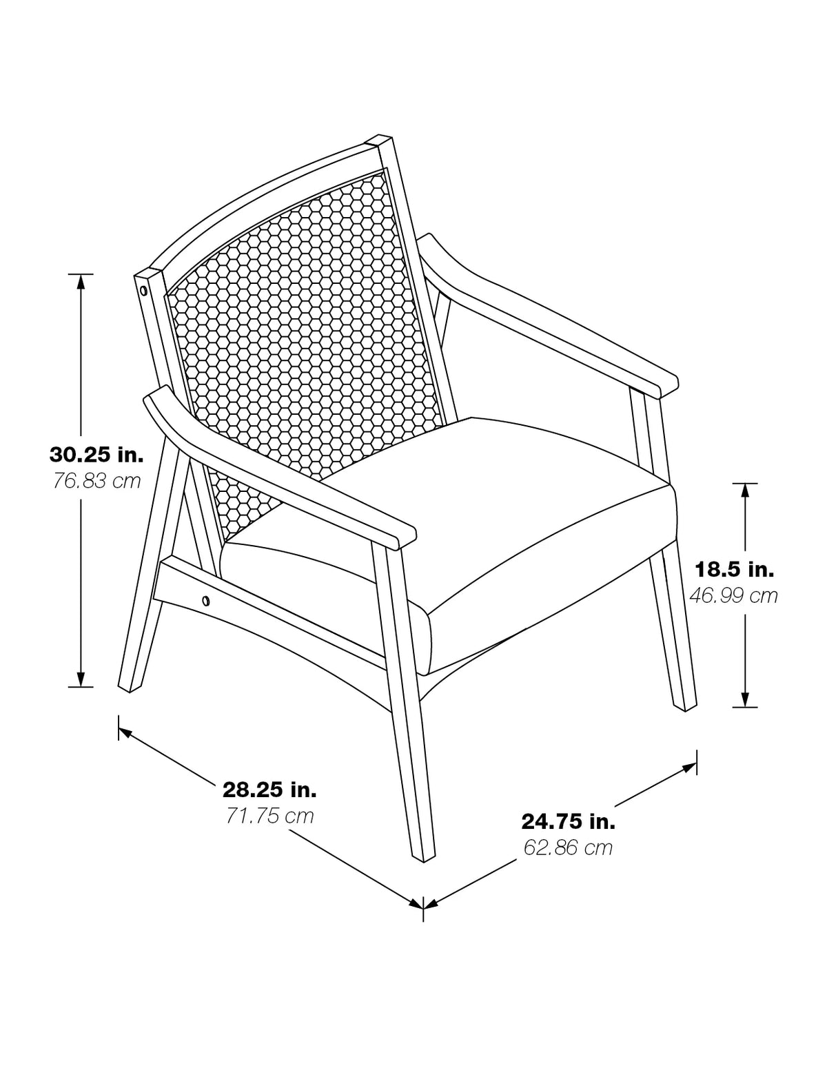 Linen Cream Fabric Arm Chair G1318