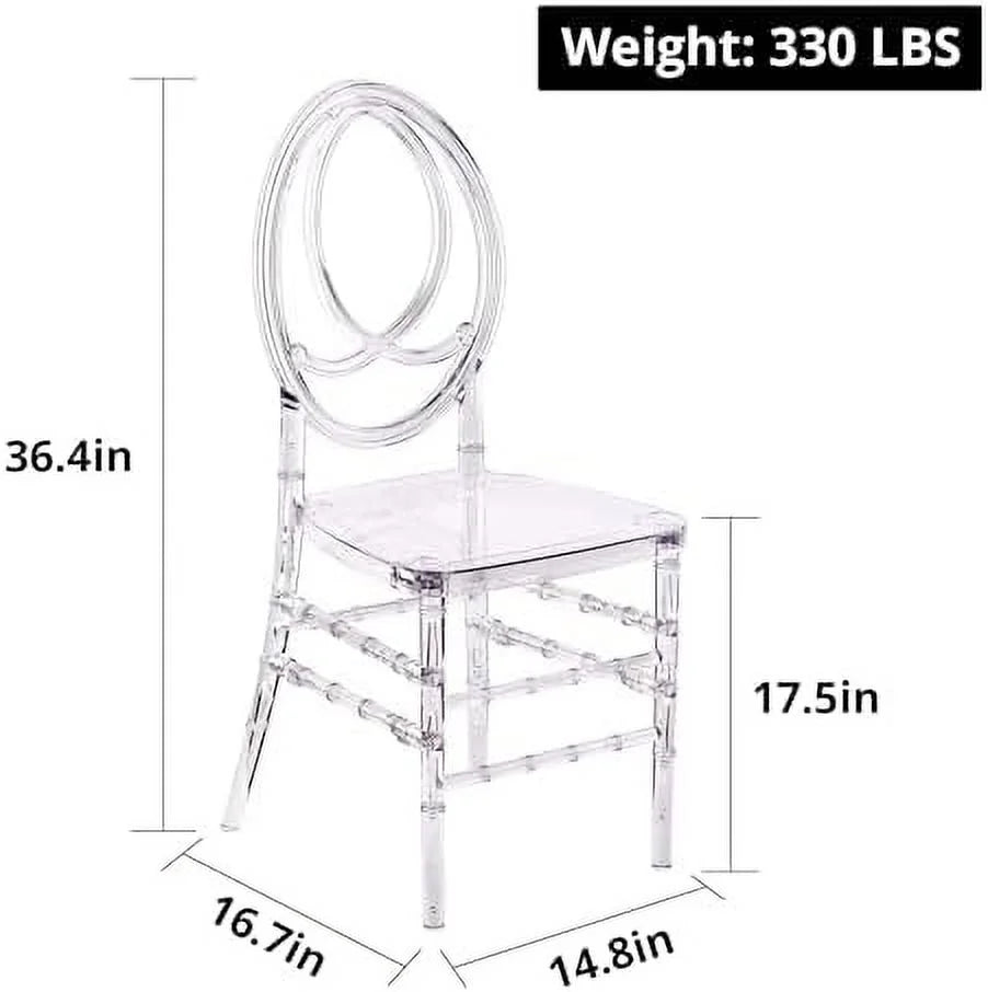 Set of 4 Clear Acrylic Dining Chairs U86215