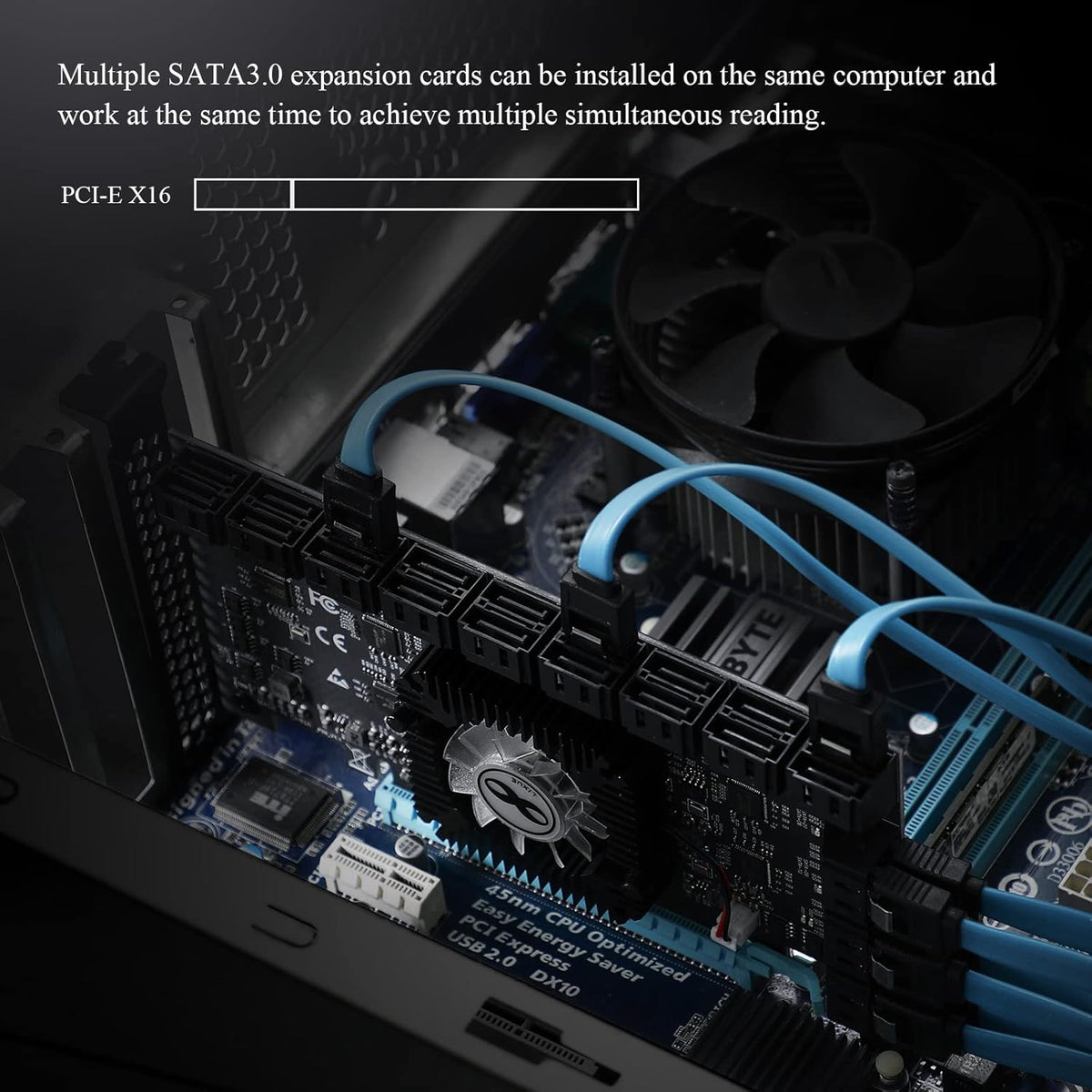PCIE 16X SATA Card 24 Ports, 6 Gbit/s SATA 3.0 PCIe Card G982670