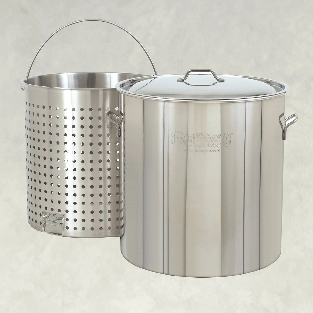 162 Qt. Stainless Steel Stockpot with Basket and Lid E2042
