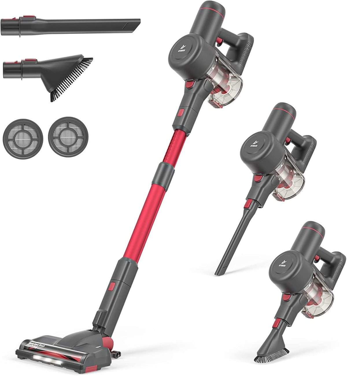 Cordless 250W 25000PA Stick Vacuum Cleaner with 2200mAh Battery 35Mins Runtime 6 in 1 Lightweight Vacuum Cleaner H872