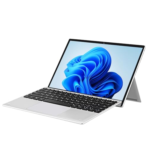 2-in-1 Touch-Screen Laptop 12.3" 3K IPS Tablet PC with Keyboard 8GB RAM 256GB SSD Silver I3821