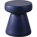 Ceramic Mushroom Outdoor Side Table 16" Navy Blue I8149