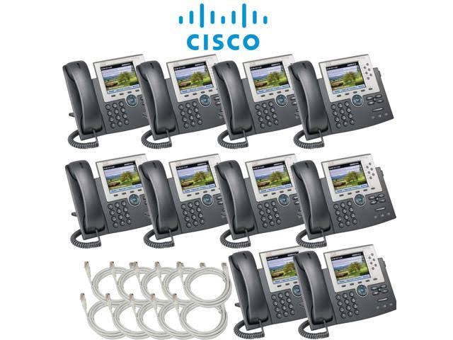 10-Pack Cisco Unified IP Phone 7965G with Extra Cat5 Cables G62217