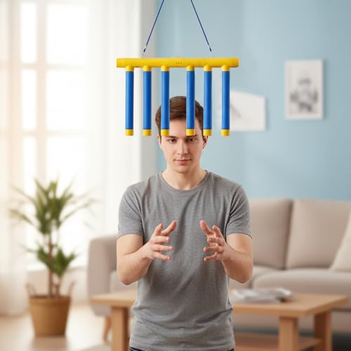 Reflective Drop Stick Challenge Game, Hand Eye Coordination Reflex Training Toy, 3 Adjustable Speed Modes, Yellow K746213