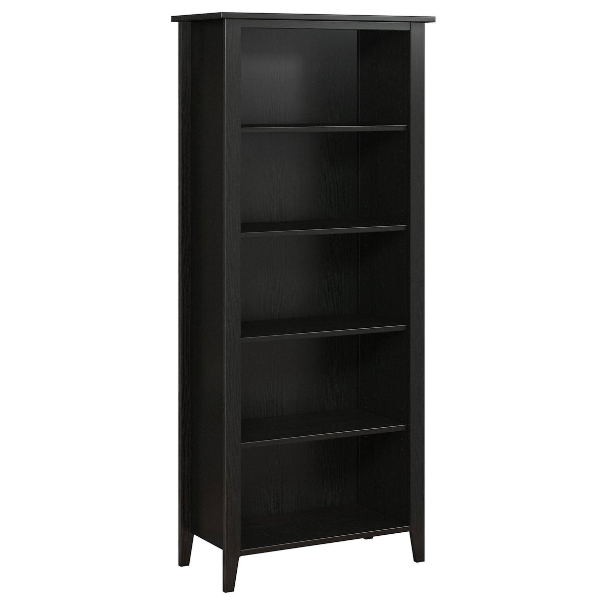 5 Shelf Bookcase, Black Suede Oak I21423