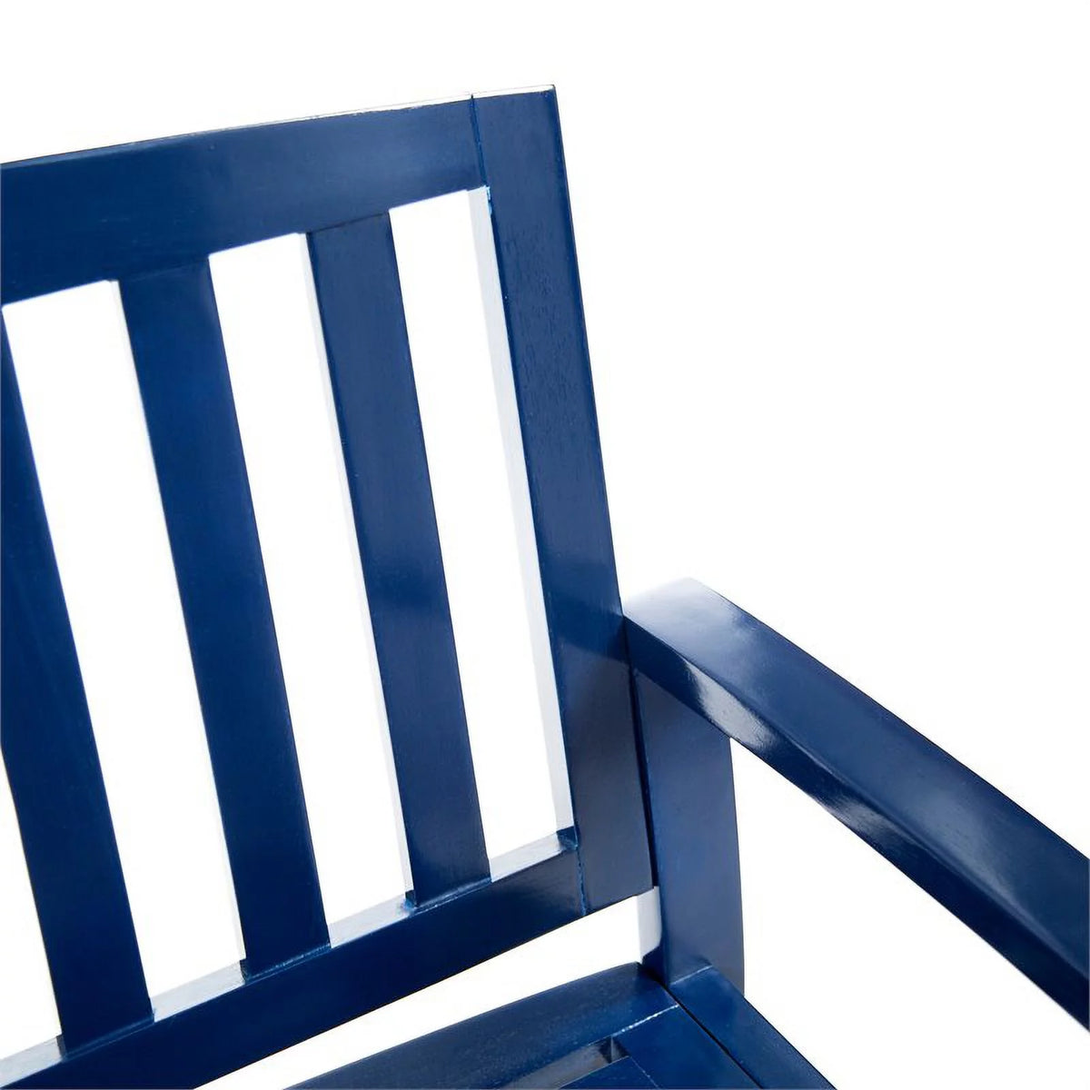 Navy Blue Acacia Wood Outdoor Bench U440816