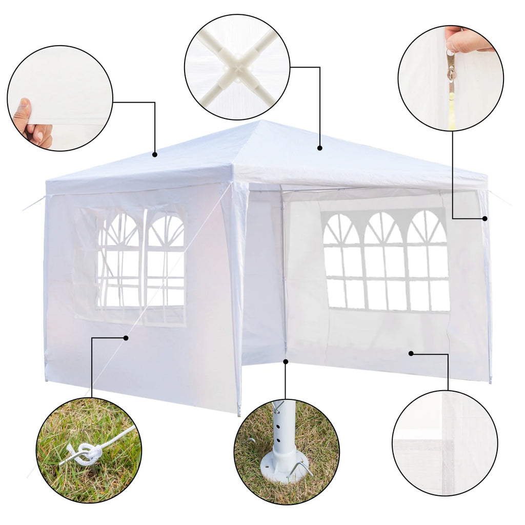 10'x10' Canopy Tent with 3 Removable Sidewalls J91070