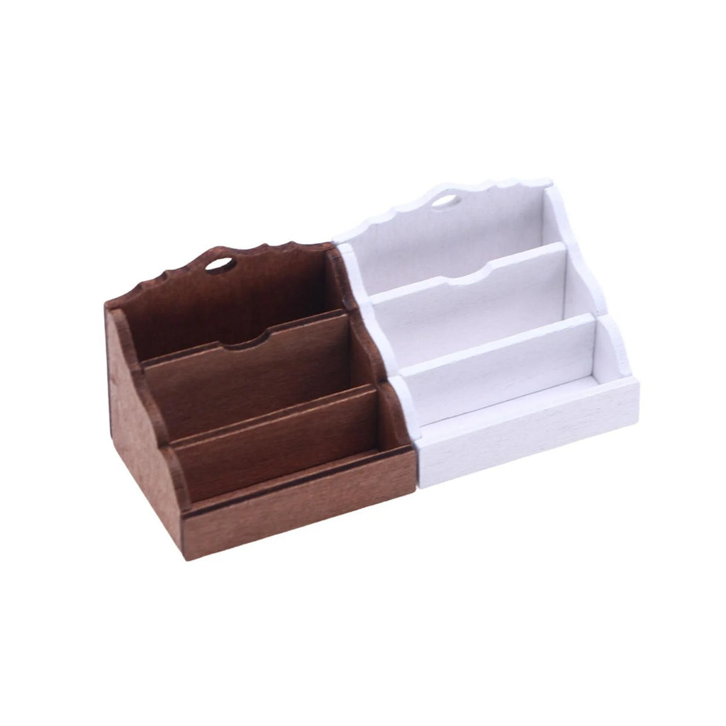 White 1:12 Scale Dollhouse Miniature Magazine Paper Rack U768