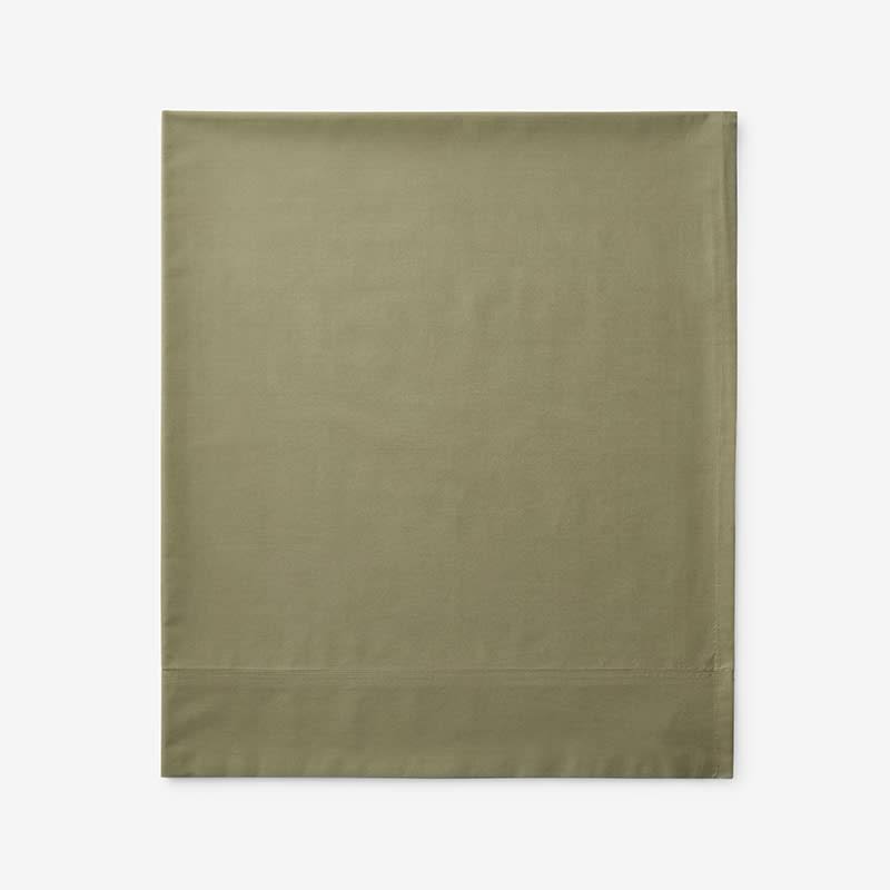 Oversized Queen Supima Cotton Percale Deep Pocket Flat Sheet Green S73777