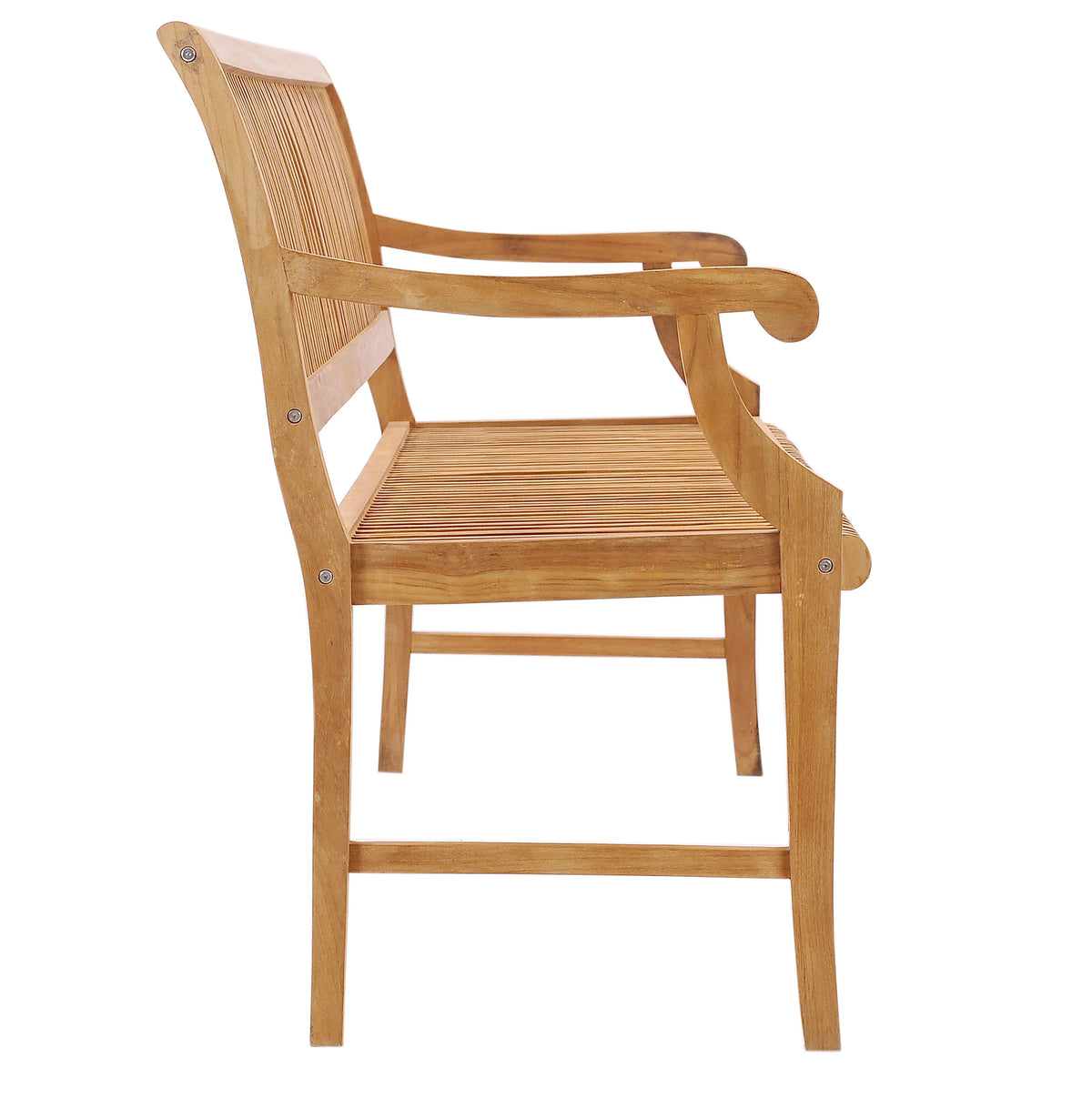 Teak Wood Outdoor Bench with Arms K17662