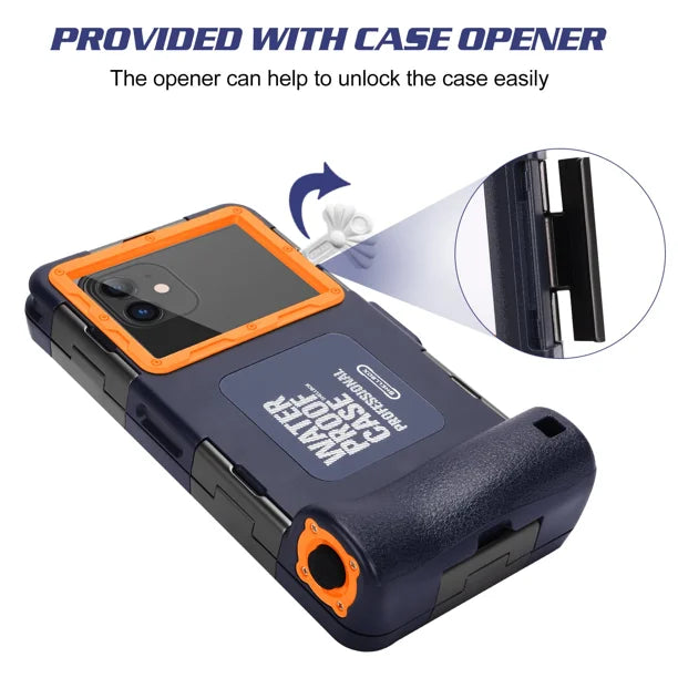 Waterproof Protective Case for Phones Up to 6.9 Inch with Lanyard H249959