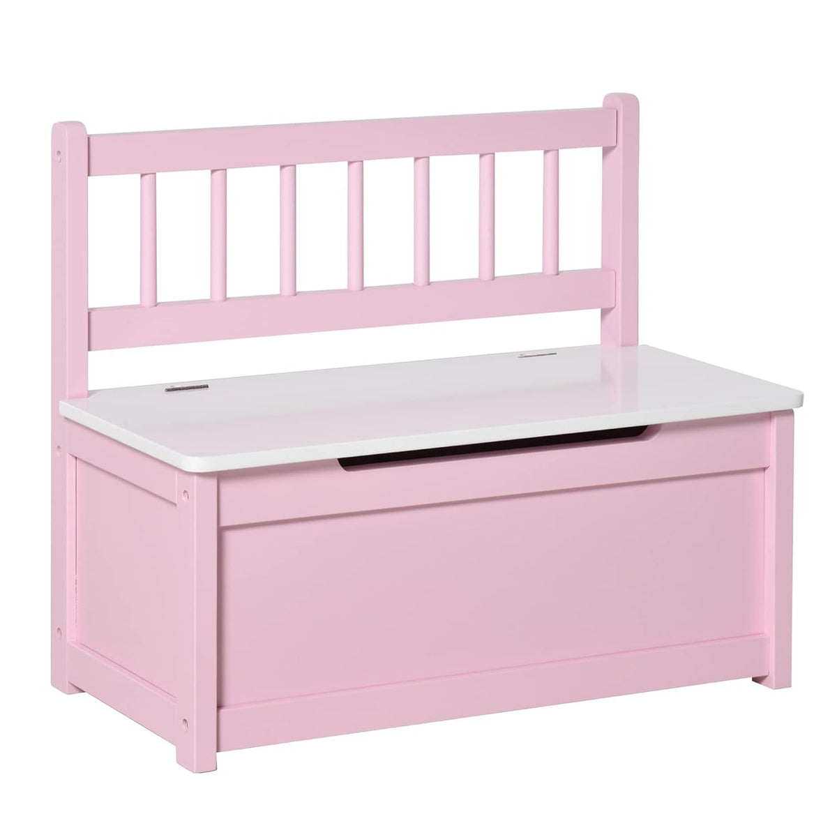 Grey 2-in-1 Kids Wooden Toy Organizer Chest Storage Box with Seat Bench Cabinet Chunk Cube U104