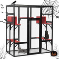 71Inches Large Wood Catio with Perches and Condos F56321