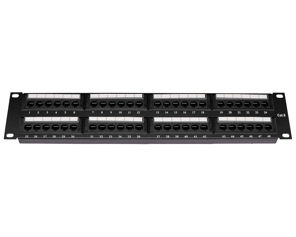 48 Port Cat6 Patch Panel, 19 inch 1U Y197701