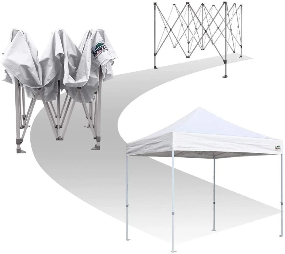 10x10 Pergolas with Canopy Outdoor Gazebo with Heavy Duty Wheeled Carry Bag I191