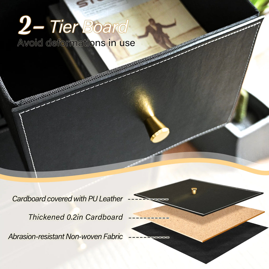 Black 9 Drawer Fabric Dresser I59320