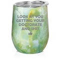 12 oz Double Wall Vacuum Insulated Stainless Steel Stemless Wine Tumbler with Lid T4624