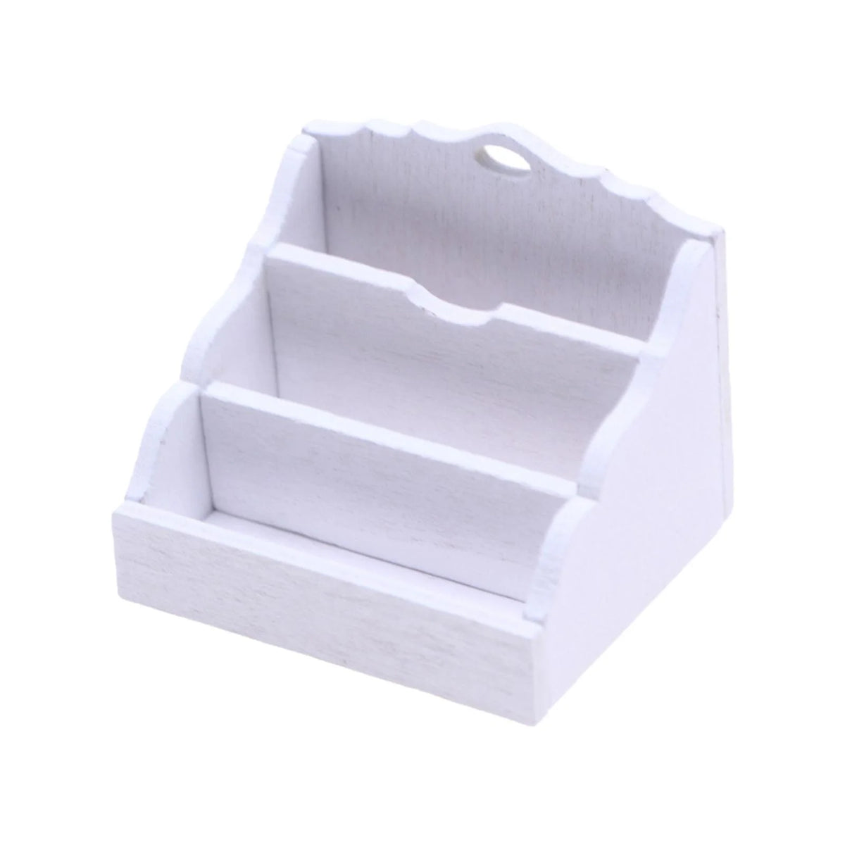 White 1:12 Scale Dollhouse Miniature Magazine Paper Rack U768