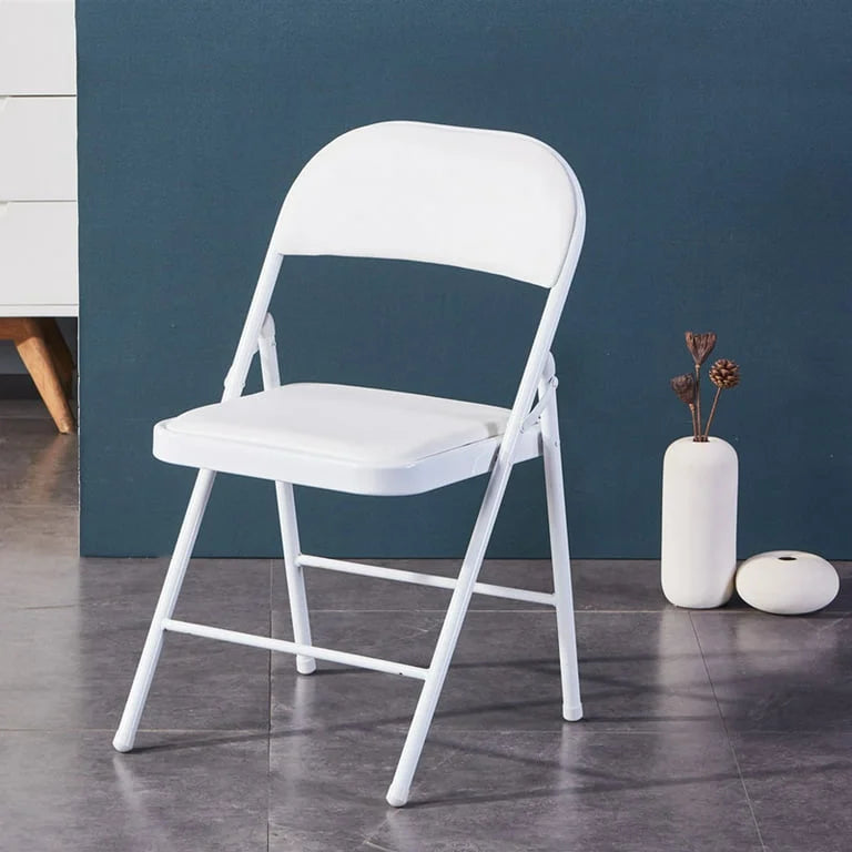 White Folding Metal Stool 6 Pack X705162