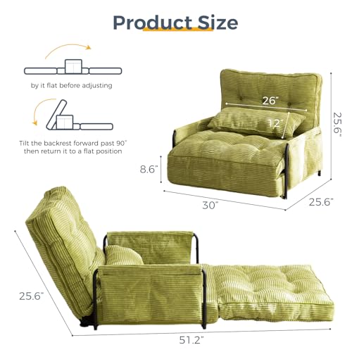 Beige Adjustable Floor Sofa with 2 Pillows L97338