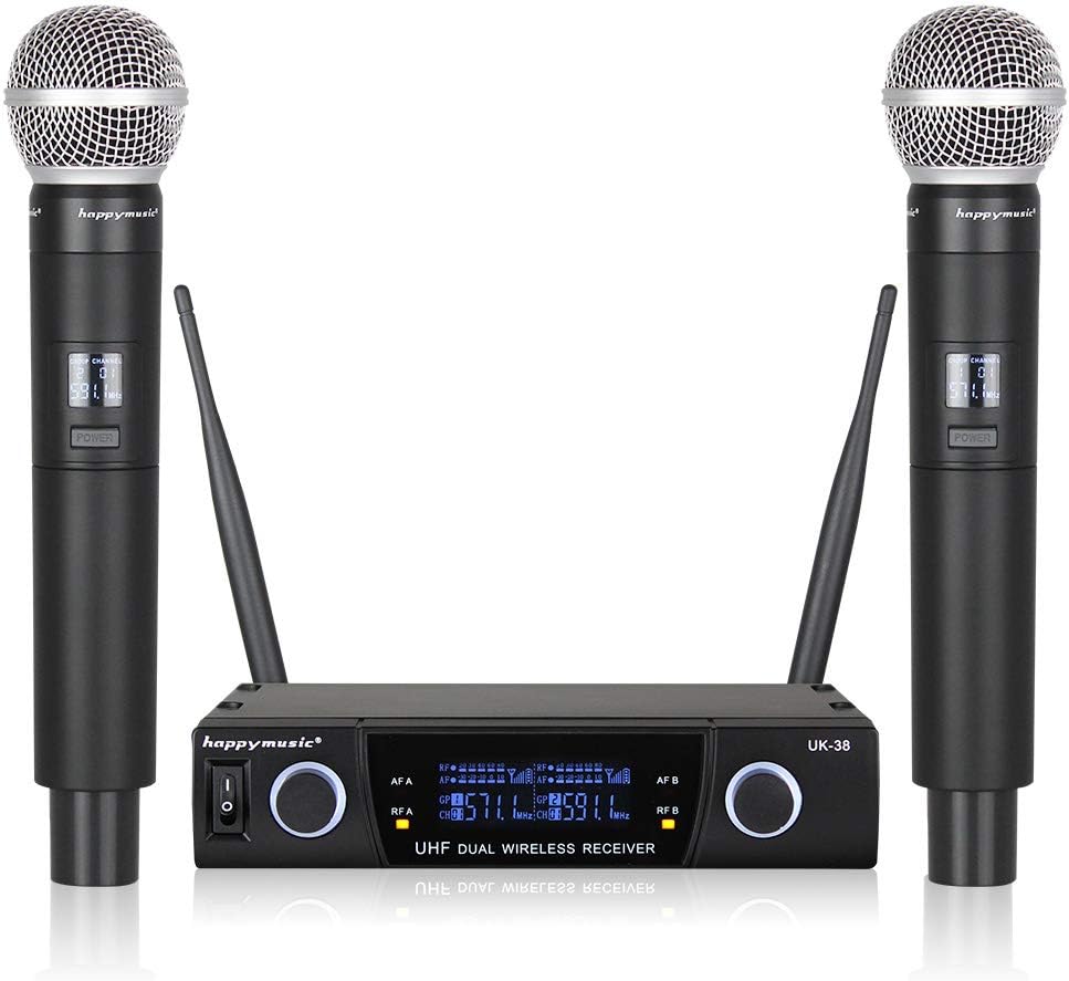 Dual UHF Wireless Microphone System, Pack of 2 M449483