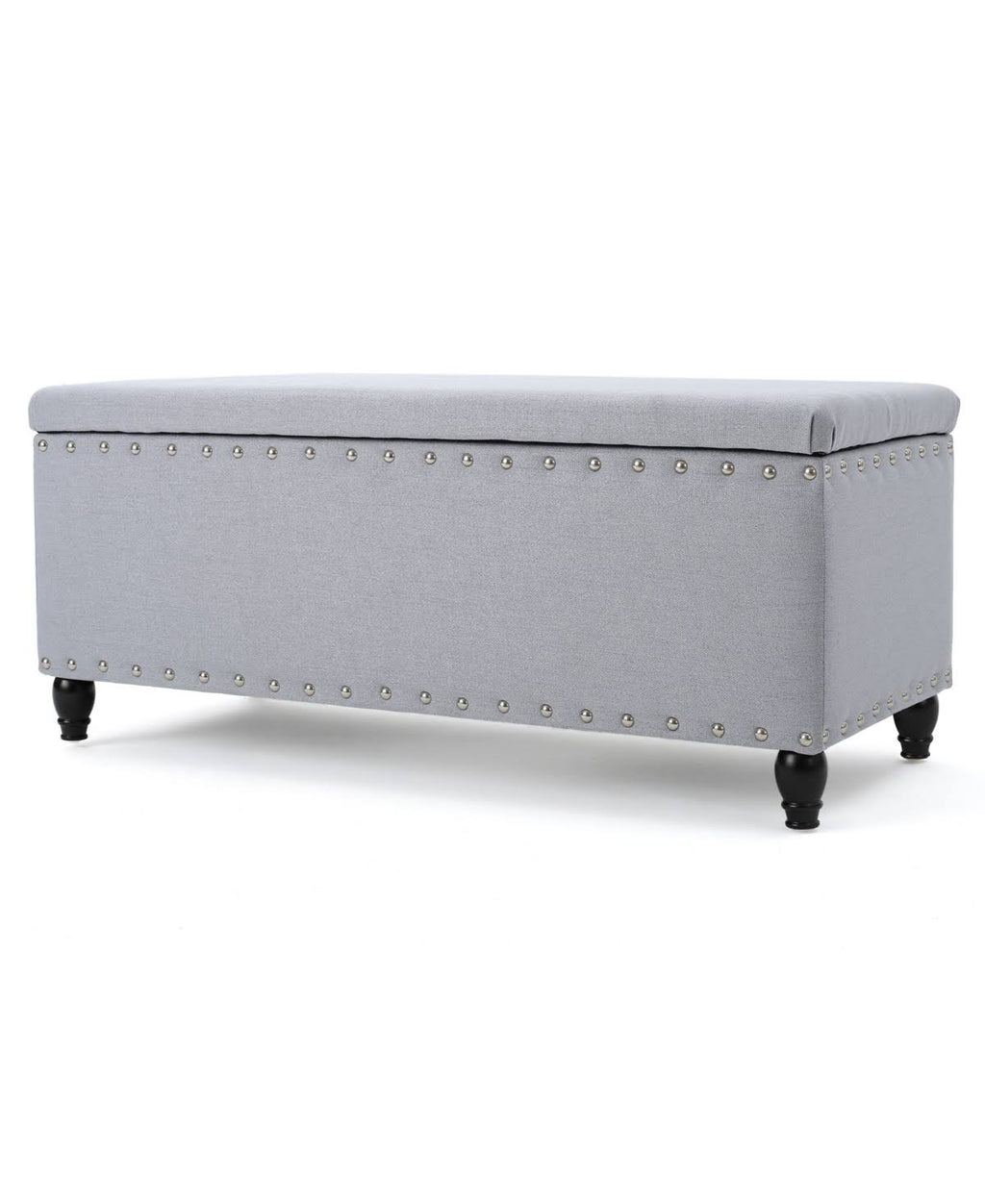 Gray Studded Storage Bench J65933