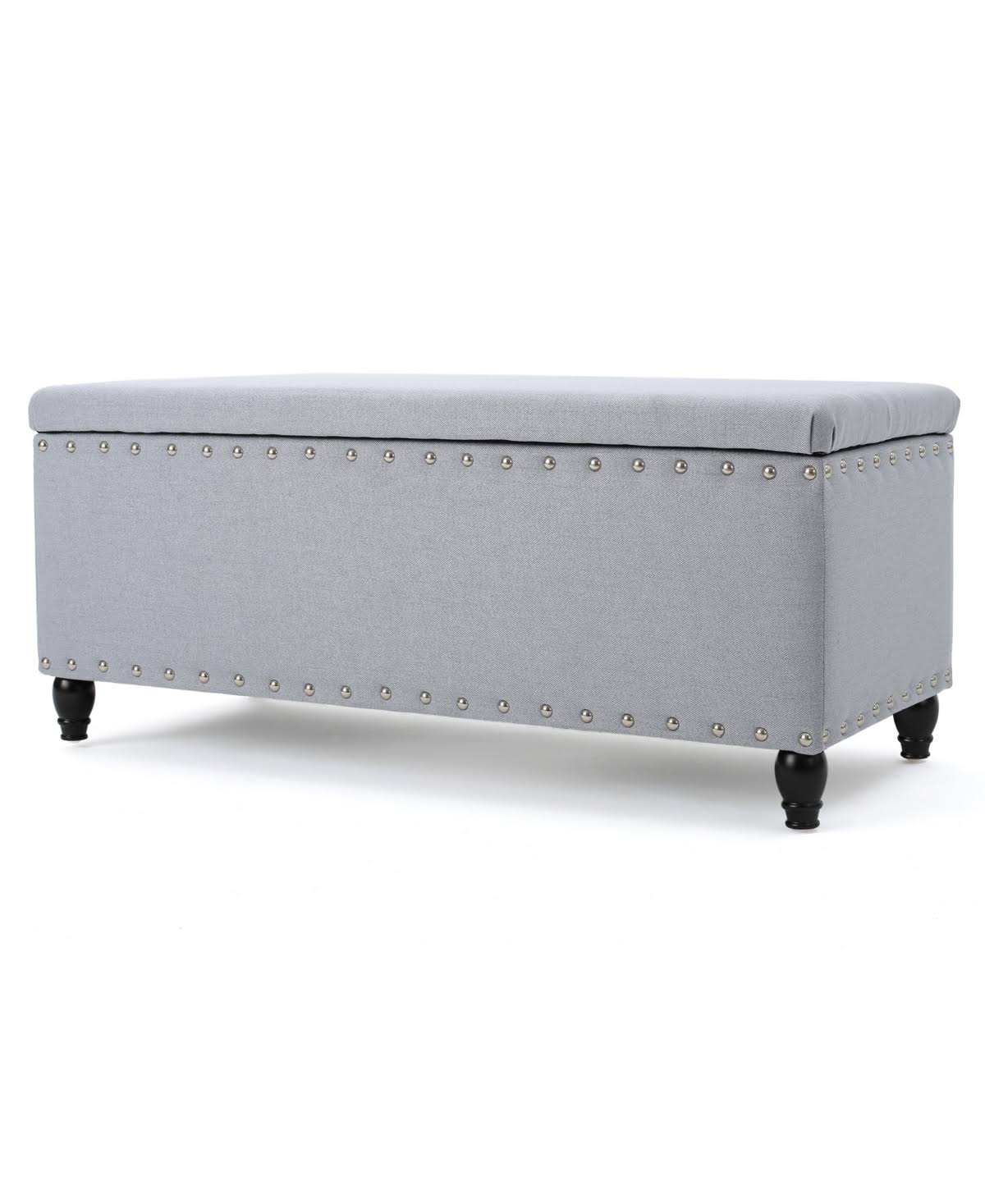 Gray Studded Storage Bench J65933