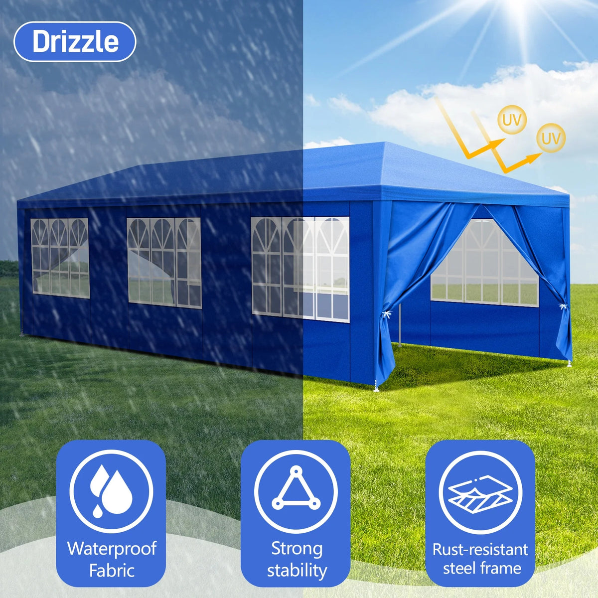 10'x10' Canopy Tent with 3 Removable Sidewalls J91070