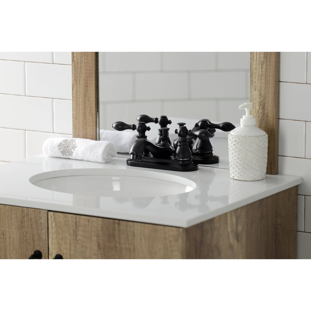 Matte Black 4x22 Centerset Bathroom Faucet T787254