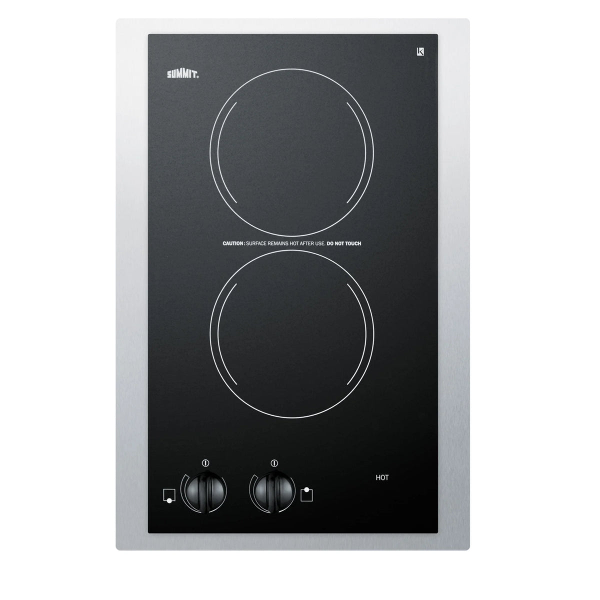15" Wide 115V 2-Burner Radiant Cooktop L5358