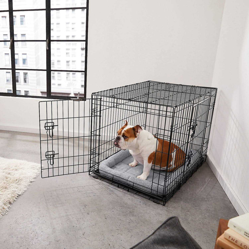 Heavy Duty Fold & Carry Double Door Collapsible Wire Dog Crate O151931
