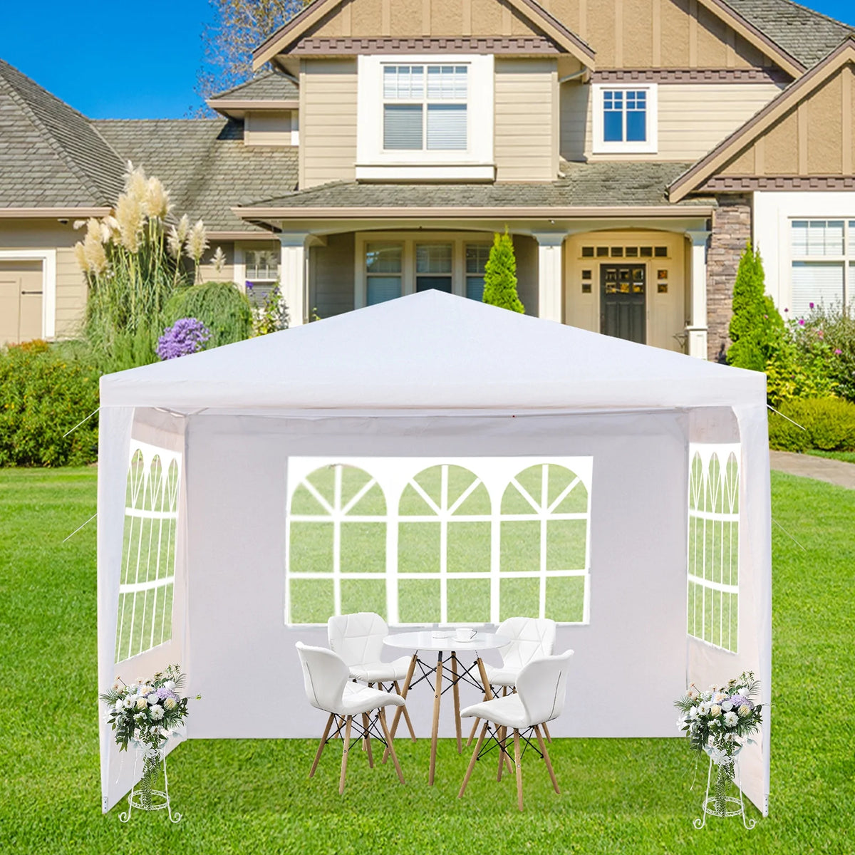 10'x10' Canopy Tent with 3 Removable Sidewalls J91070