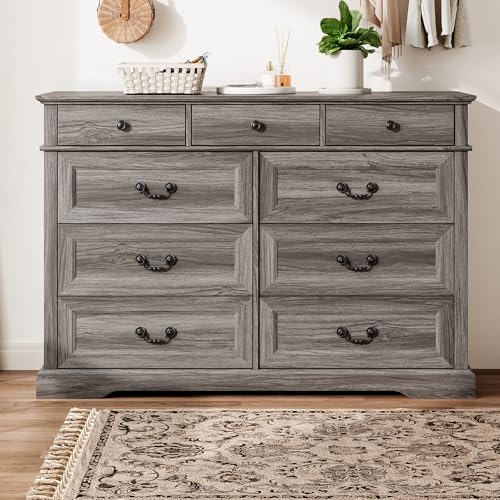 Beige 6 Drawer Wood Dresser L20643