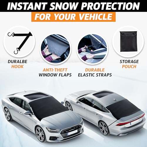 Waterproof Windshield Snow Cover with Side Mirror Covers 2-Pack F873705