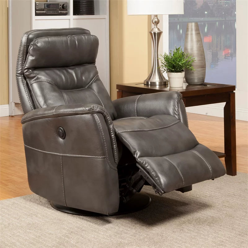Black Polyester Manual Swivel Glider Recliner N3805