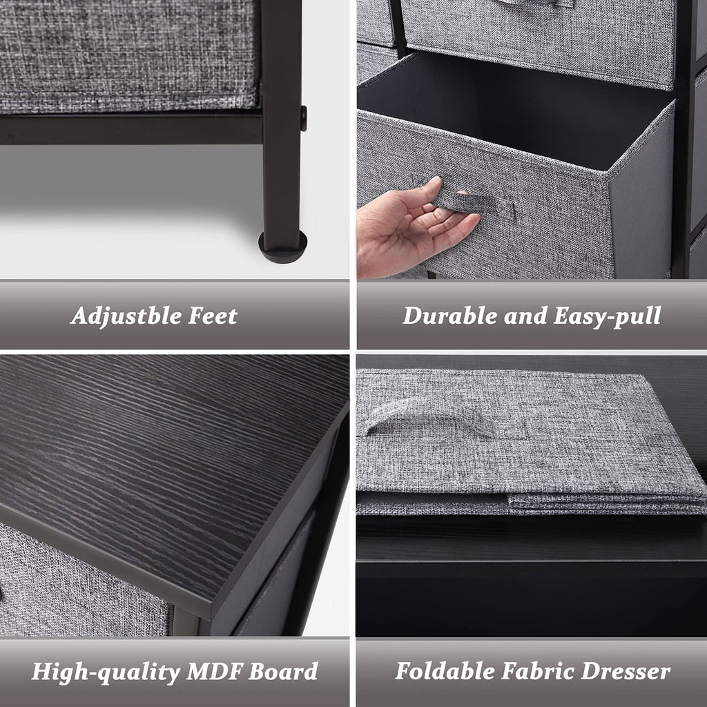 Grey 8 Drawer Dresser T4994
