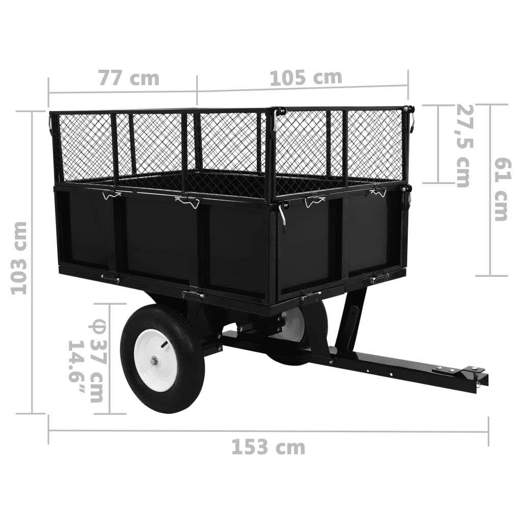Tipping Trailer for Lawn Tractor 661.4lbs Load V36963