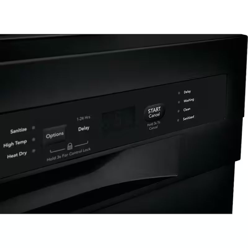 Black Front Control Tall Tub Dishwasher with Stainless Steel Tub E807