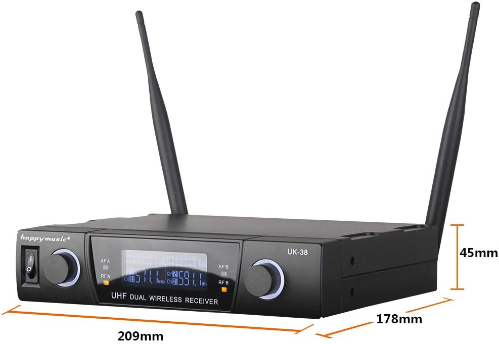 Dual UHF Wireless Microphone System, Pack of 2 M449483