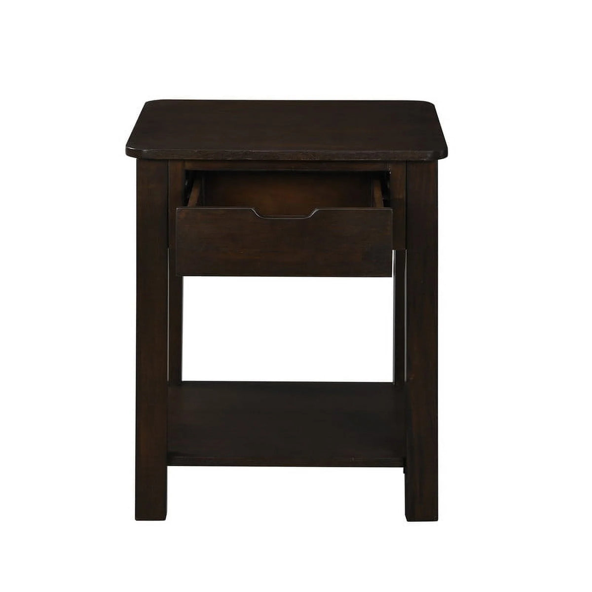 Dark Brown Engineered Wood End Table with Drawer I460696