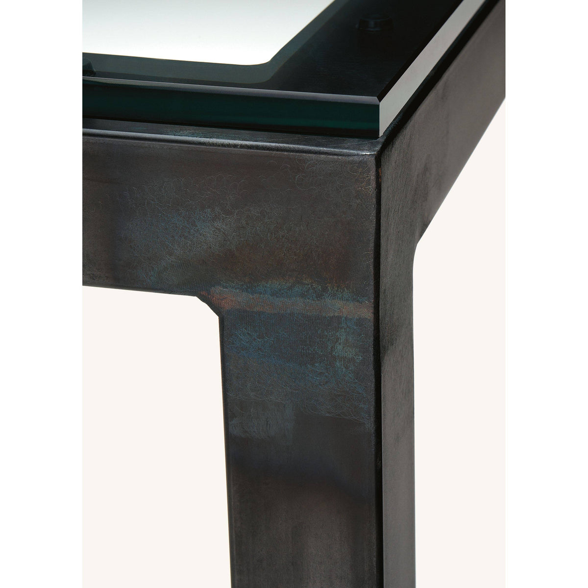 Clear Tempered Glass Bar Table with White Base J8075