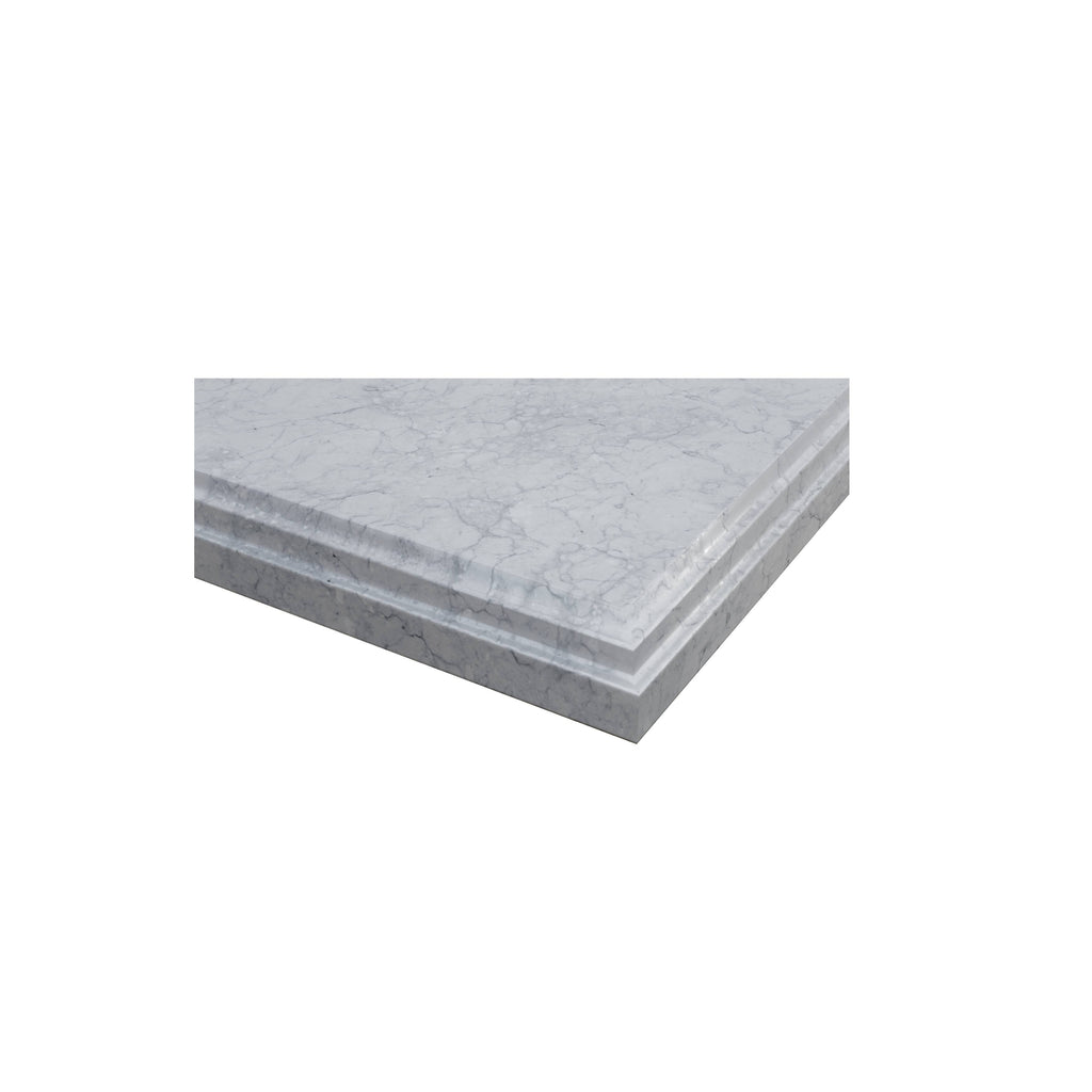 White Carrara Countertop 60 inch Single Hole with Rectangle Sink D9228