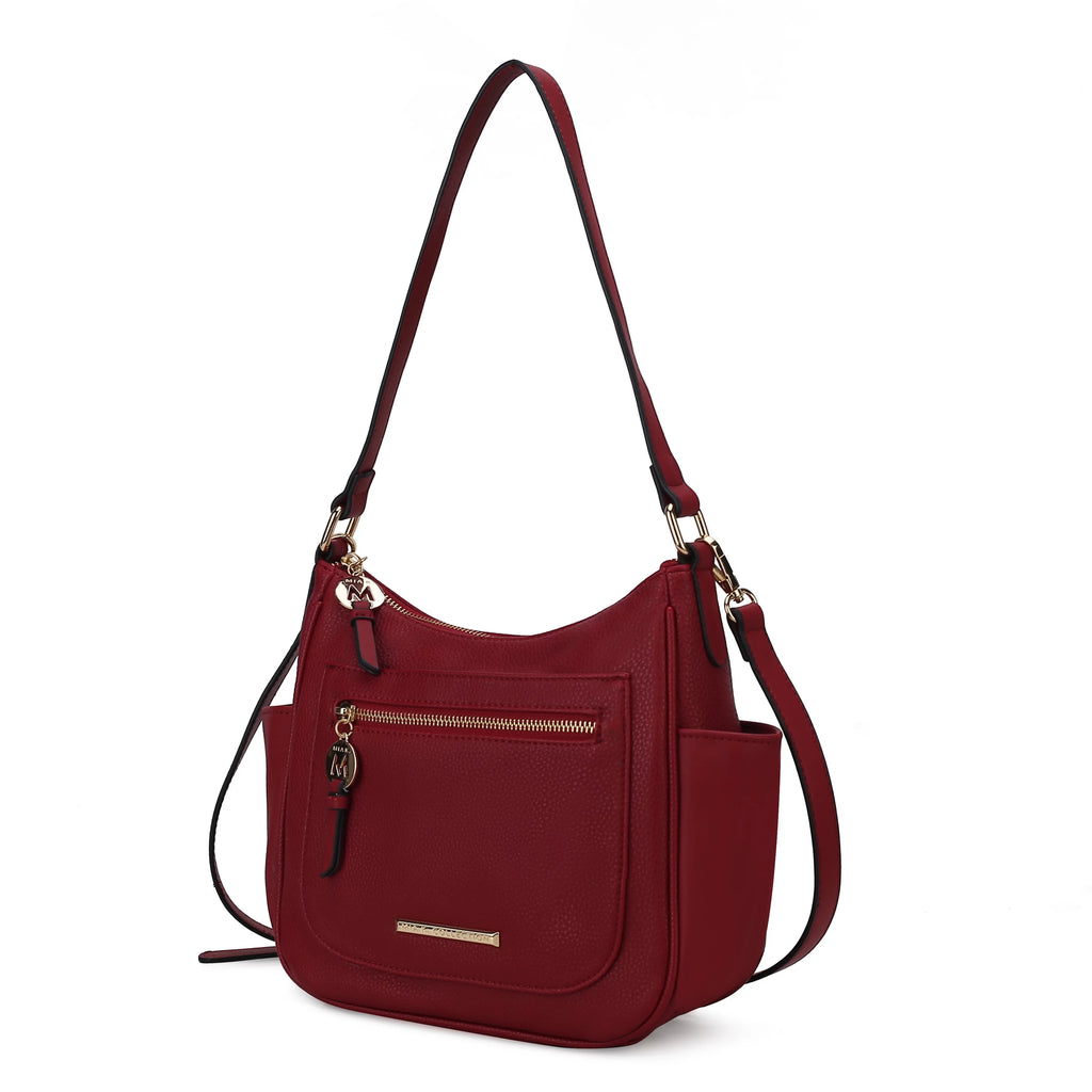 Red Vegan Leather Crossbody Bag S422