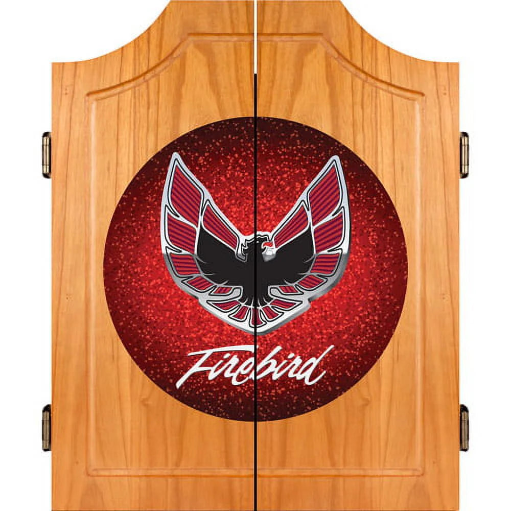 Red Wood Dart Cabinet Set W911676