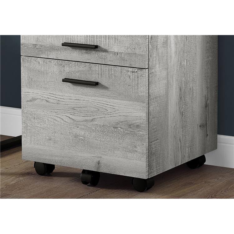Grey Particle Board and MDF Filing Cabinet with 3 Drawers I68587