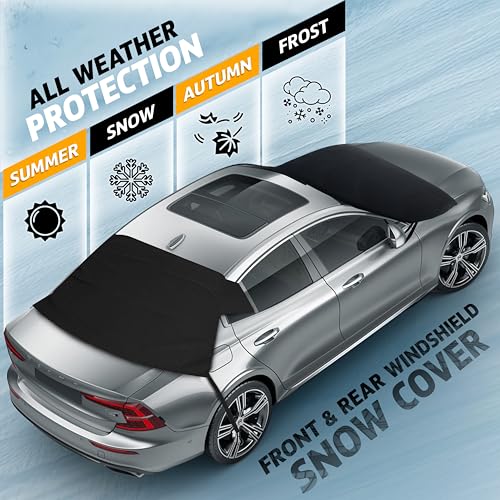 Waterproof Windshield Snow Cover with Side Mirror Covers 2-Pack F873705
